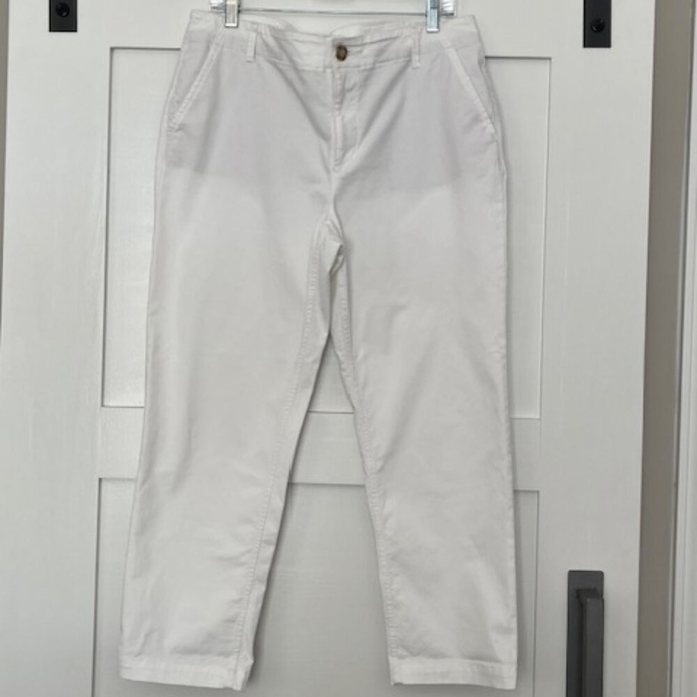 LOFT White The Monroe Slim Chino